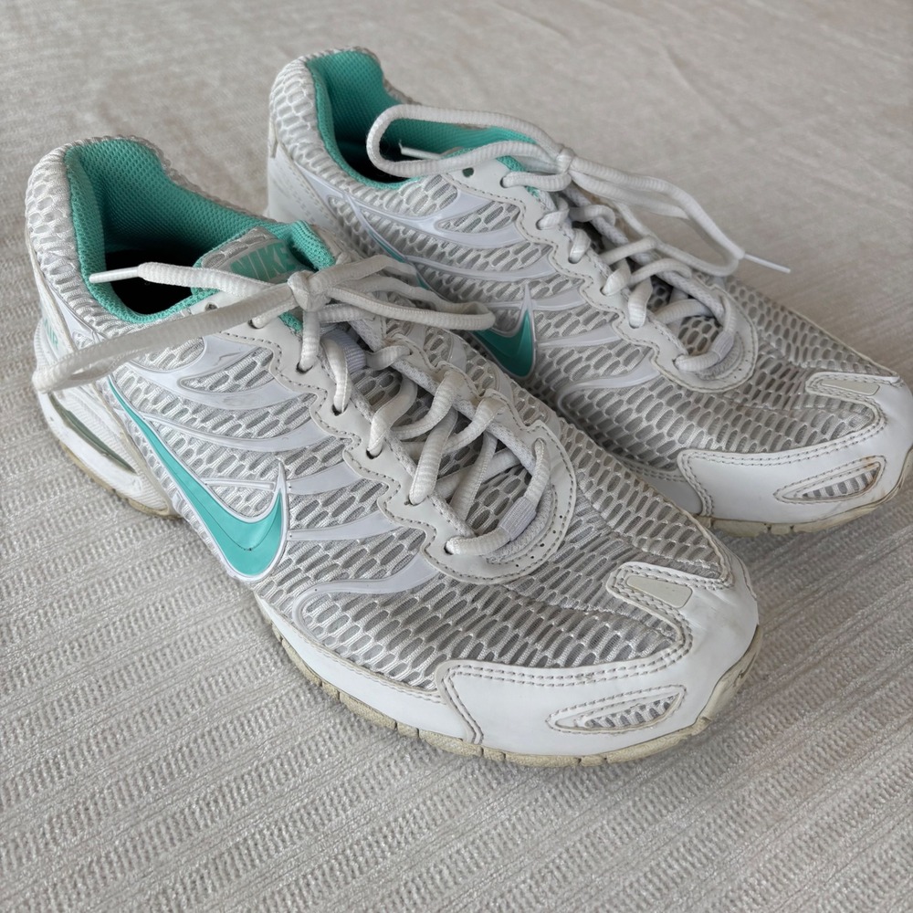 Nike Air Max Torch 4 Womens Running Shoes White Hyper Turquoise 343851-100 9.5